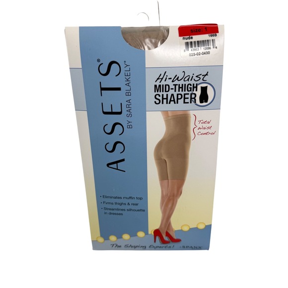 SPANX Assets by Sara Blakely Hi-Waist Mid-Thigh 166B Shaper Nude Size 1 NEW - Picture 1 of 6